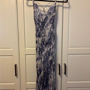 Theyskens' Theory Blue and White Maxi Dress